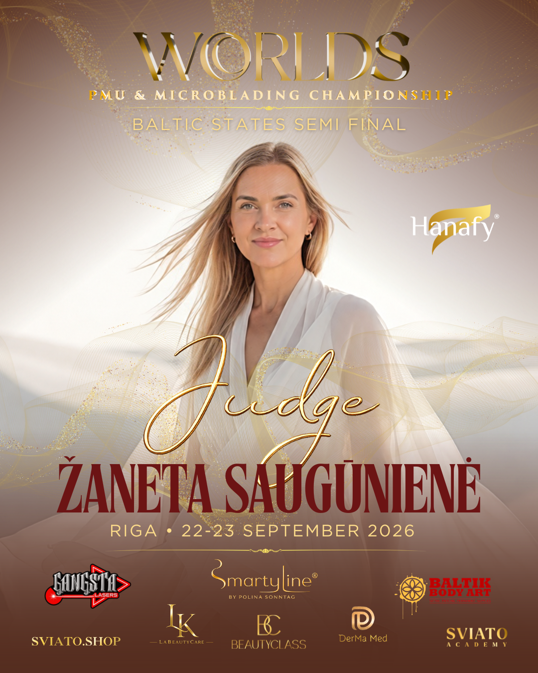 Žaneta Saugūnienė — judge at Worlds PMU & Microblading Championship Baltic States Semi Final