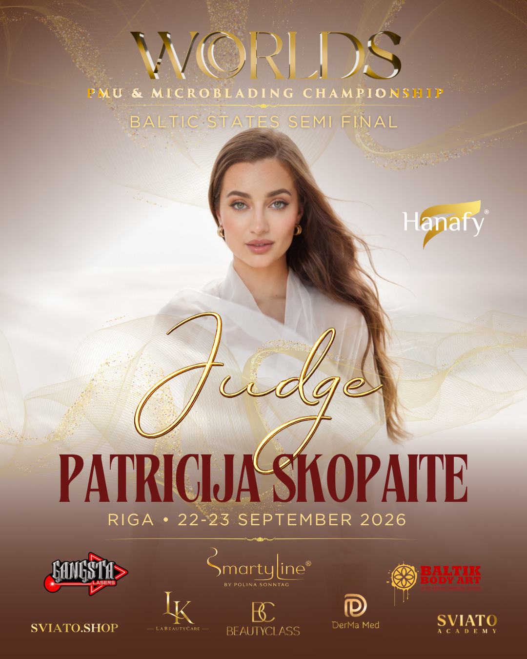 Patricija Skopaitė — judge at Worlds PMU & Microblading Championship Baltic States Semi Final