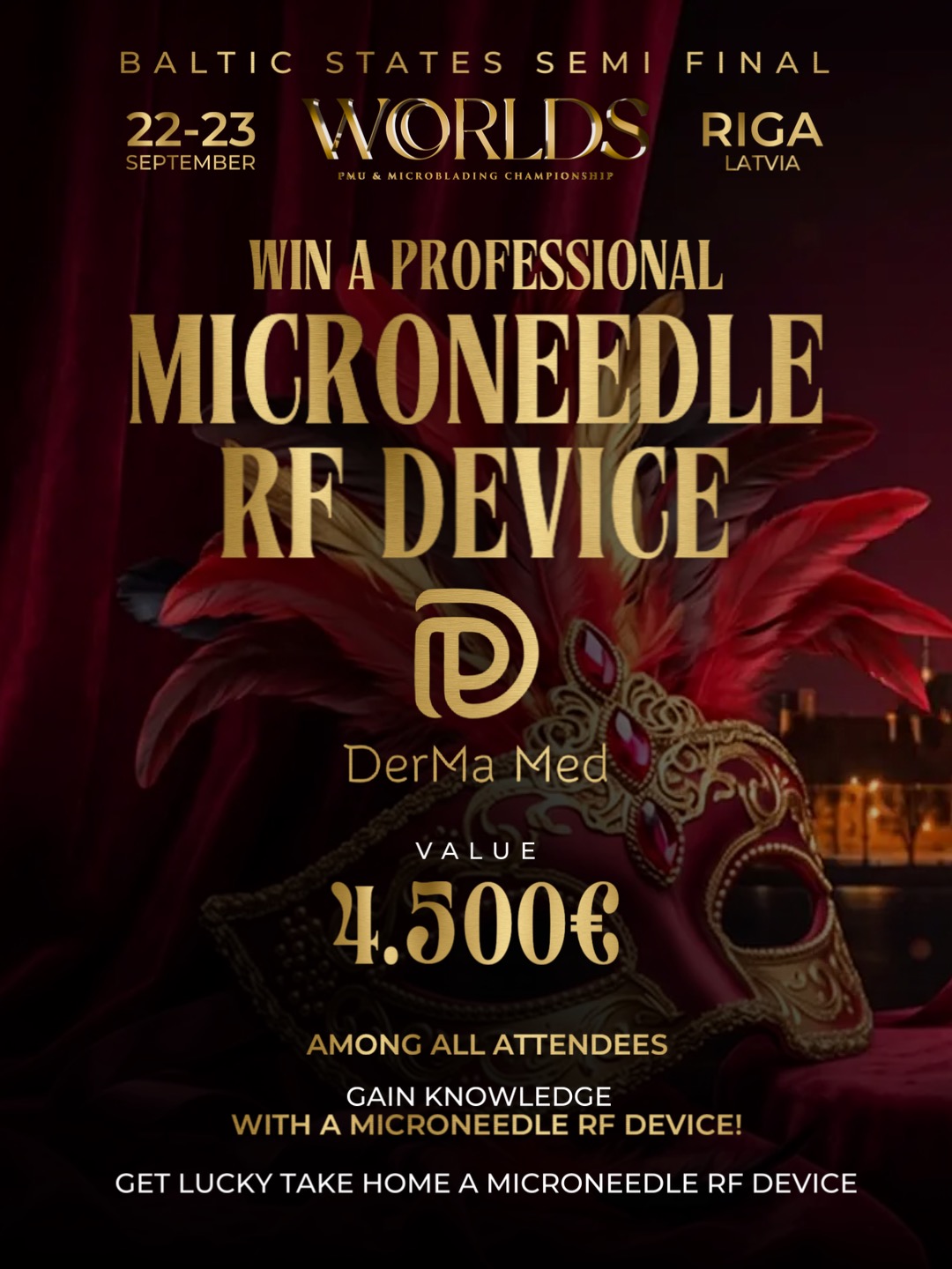 Win a professional DerMa Med microneedle RF device — value 4.500 EUR
