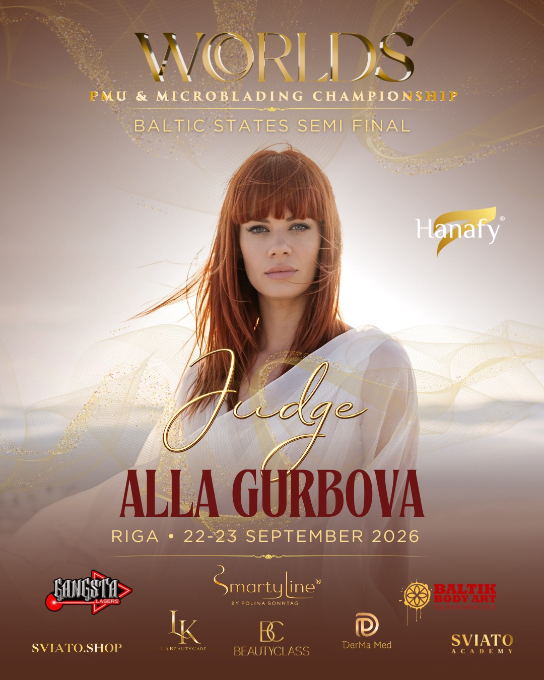 Alla Gurbova — judge at Worlds PMU & Microblading Championship Baltic States Semi Final