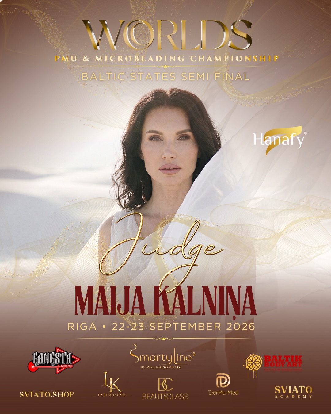 Maija Kalniņa — judge at Worlds PMU & Microblading Championship Baltic States Semi Final