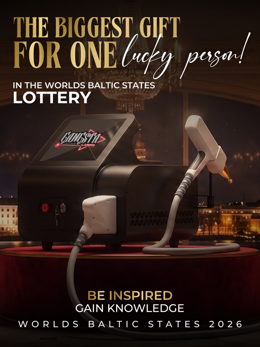 Gangsta Lasers professional laser — Worlds Baltic States lottery prize