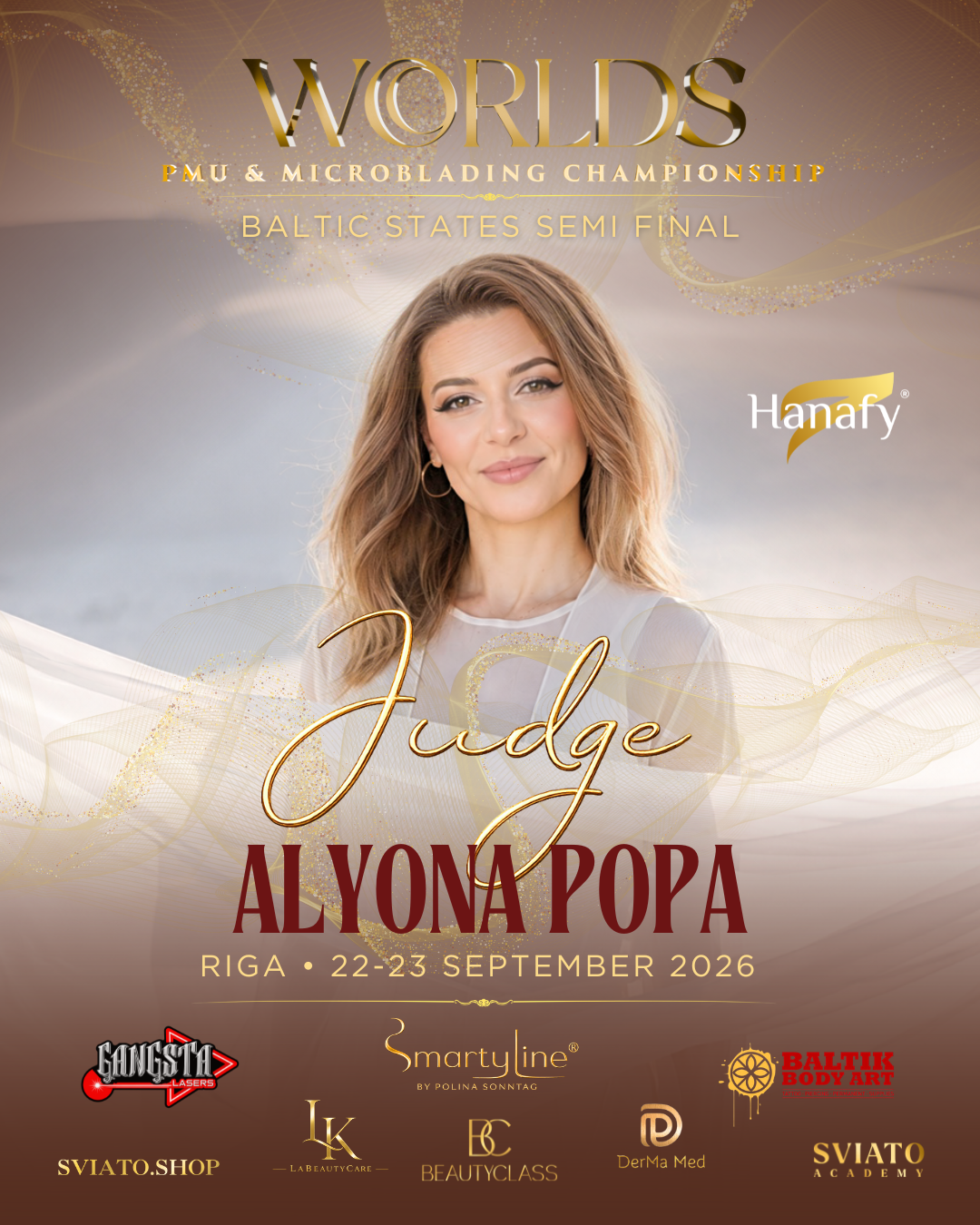 Alyona Popa — judge at Worlds PMU & Microblading Championship Baltic States Semi Final