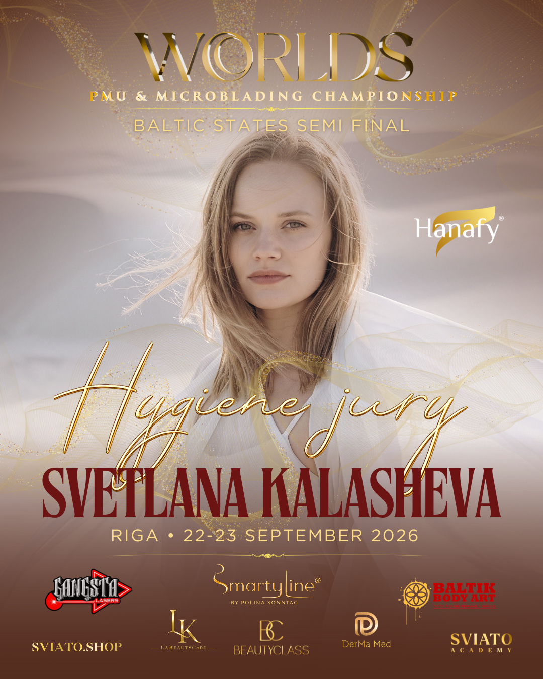 Svetlana Kalasheva — judge at Worlds PMU & Microblading Championship Baltic States Semi Final