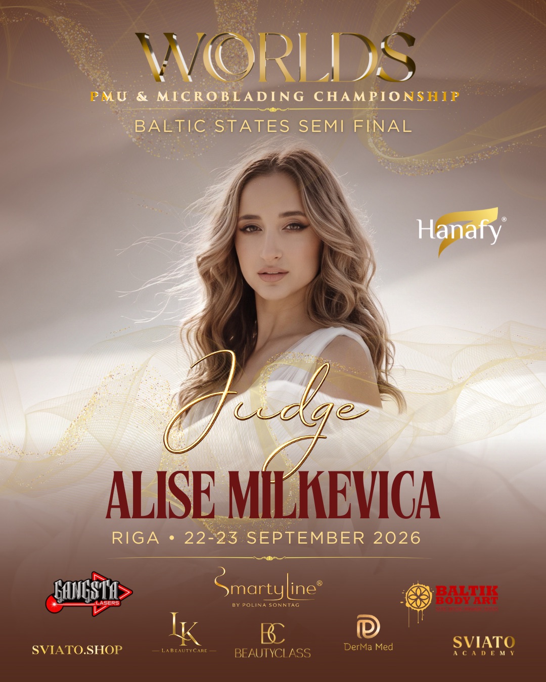Alise Milkeviča — judge at Worlds PMU & Microblading Championship Baltic States Semi Final