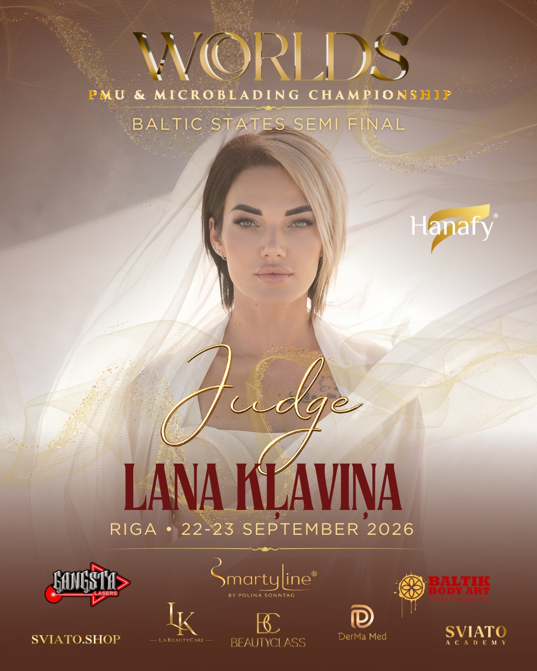 Lana Kļaviņa — judge at Worlds PMU & Microblading Championship Baltic States Semi Final